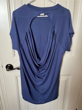 Mono B Muted Blue Crewneck Short Sleeve Top